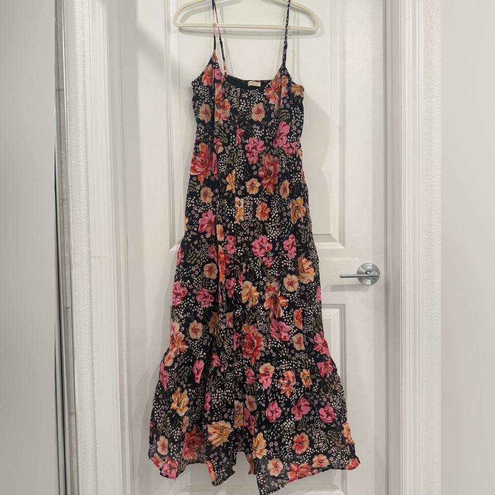 Floral Maxi Dress with Spaghetti Straps NWOT
